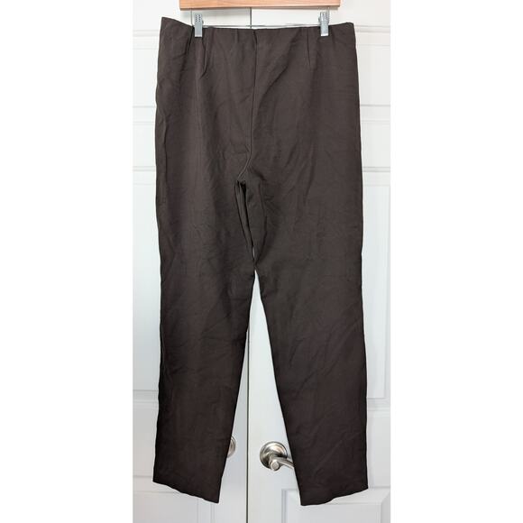 J. Jill Espresso Brown Ponte Slim Leg Pull On Pants in Large Tall - Picture 4 of 7
